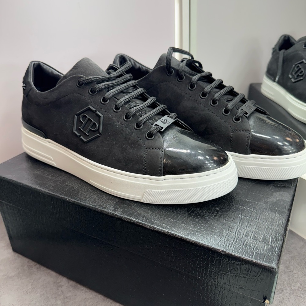 Philipp Plein Charcoal and White Sneakers